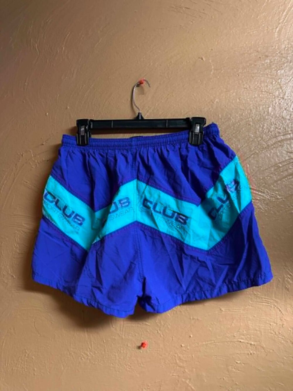 VTG Club Sportswear Swim Trunks USA Made 80s 90s Size M Purple #180